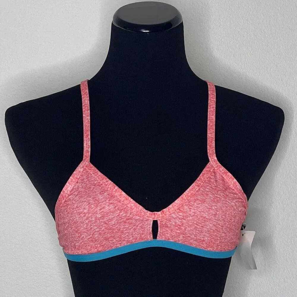 Jolyn Vent Bikini Top Only Red Teal Trim Large New With Tags‎